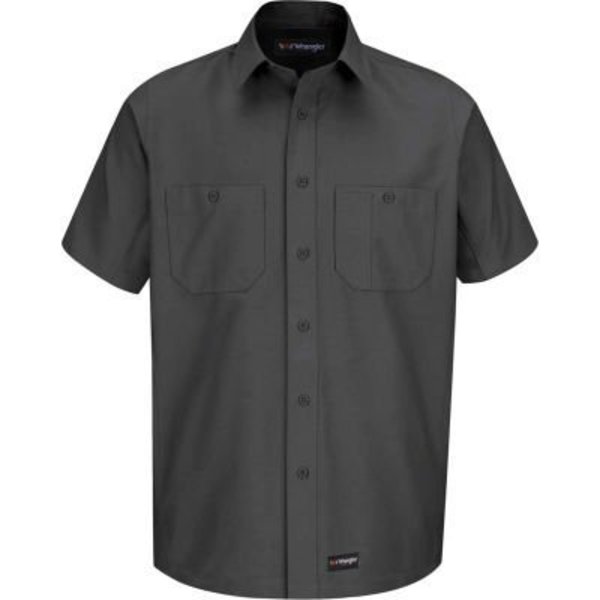 Vf Imagewear Wrangler® Men's Canvas Short Sleeve Work Shirt Charcoal M-WS20CHSSM WS20CHSSM